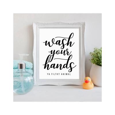 China Wholesale Soft Cute Home Decor Canvas Design Slogan Decorative Painting With Framed for sale