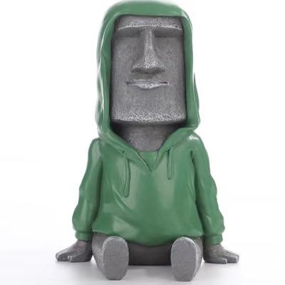 China High Quality Living Room Europe Furnishings Europe Home Furnishings Modern Simple Nordic Decoration Easter Island Stone Statue Decoration for sale