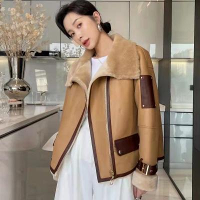 China Fashionable high quality women new arrivals shearing fur shearing oversized winter coat winter fur outwear wool overcoat teddy coat for sale