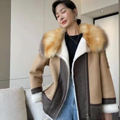 China Women's shearling new arrivals fur shearing oversized winter coat winter fur outwear wool overcoat teddy coat for sale