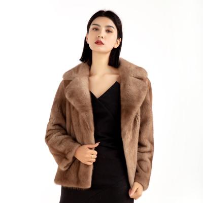 China Wholesale High Quality OEM ODM Women Mink Danish Ladies Short Jacket Real Leather Clothing for sale