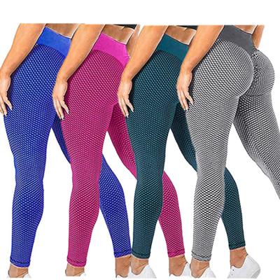 China Breathable B012 Amazon hot sale high waist sprout! crack! Butt Lift Yoga Pants Sport Shapewear Fitness Bubble Booty Legging for sale