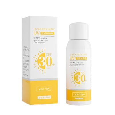 China Wholesale OEM SPF 30 Sunscreen Sunscreen Invisible Non-Greasy Lightweight Sunblock UV Sunscreen Spray for sale