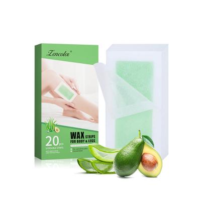 China Hair Removal Factory Wholesale OEM Herbal Wax Strips Fast Depilatory Body Wax Strips Anti Allergy Hair Removal Waxing Strips for sale