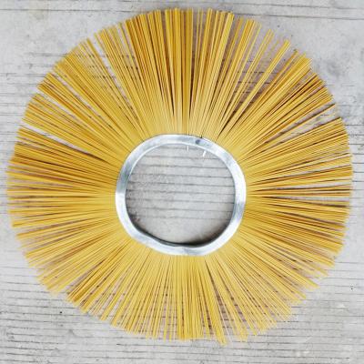 China Tractor Yellow Poly Ring Zigzag Snow Wafer Brushes High Quality and Lower Prices for sale