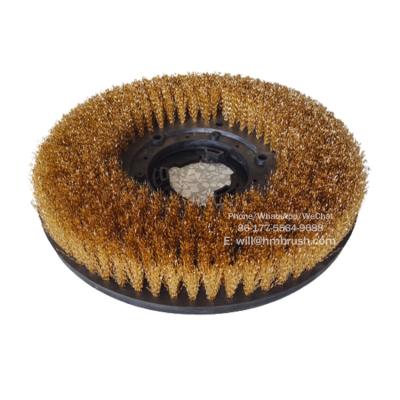 China Floor Scrubber Floor Machine Cleaning Heavy Duty Copper Clad Steel Wire Brushes for sale