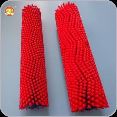 China Long Life Low Cost 0.45mm Poly Bristle Red Roller Brush For Karcher BR140/40 for sale