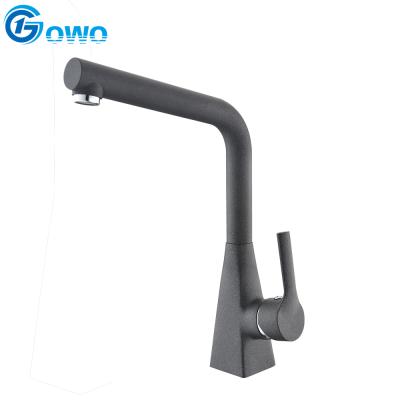 China New Design Modern Brass Material Black Granite Color Heavy Sink Faucet Mixer for sale