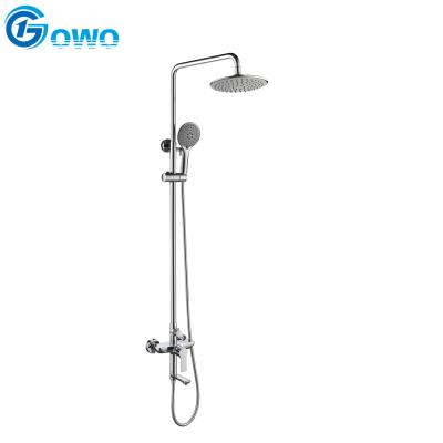 China Without Slide Bar Good Quality Brass Chrome Steel Pipe Stainless Steel Pipe Bath Shower Faucet for sale