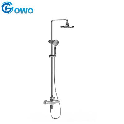 China Without Slide Bar Good Quality Bathroom Bath Shower Set Brass Wall Mounted Faucet for sale