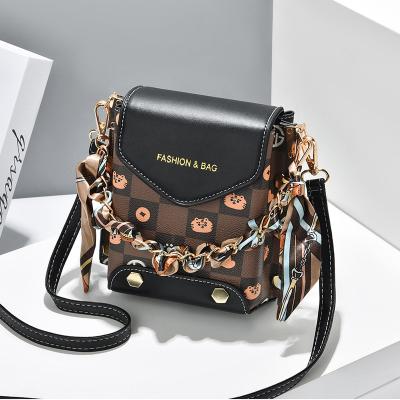 China Polyester DH 2022 New Design Hot Sales Pu Flower Mini Shoulder Women Beautiful Girls Handbag for sale