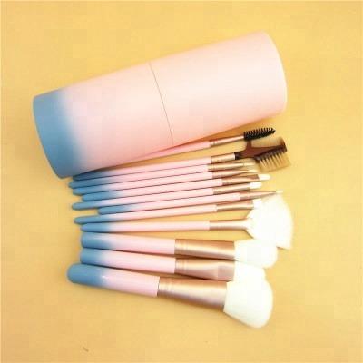 China Angular Blush New Brush Set 12pcs Base Lip Eyebrow Concealer Pencil Luxury Beauty Makeup Set Brush With Cosmetic Case for sale