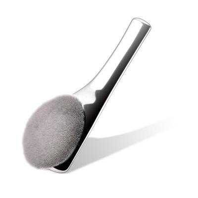 China Angular Blush Silver Handle Soft Plastic 1PCS Makeup Brushes Face Beauty Foundation Makeup Brush Base Powder Cosmetic Eyeshadow Brush for sale