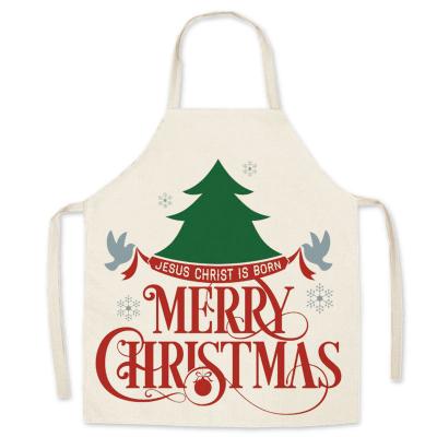 China Eco-friendly Santa Claus Christmas Apron Cooking Christmas Decor 2021New Year Christmas Apron Custom Logo for sale