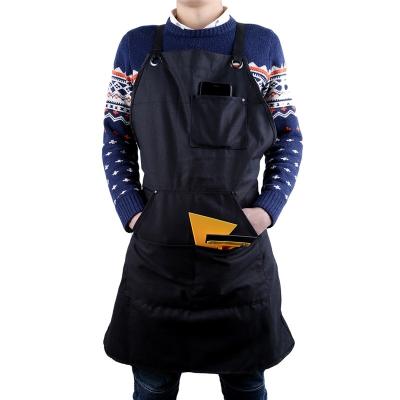 China Eco-friendly Customized Printed Adjustable Apron Artist Apron Cotton Polyester Fabric Garden Apron Pocket Baking Work Florist for sale