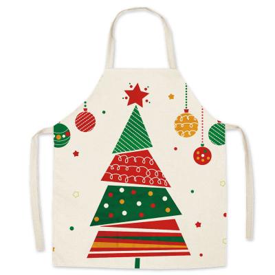 China Eco-Friendly Wholesale Cooking Aprons Christmas Printed Sleeveless Aprons For Men Women Home Cleaning Tools for sale