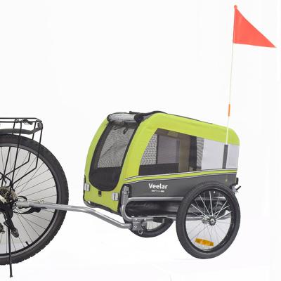 China Other Popular Trailers Amazon Pet Bike Trailer For Dogs Foldable Bicycle Pet Trailer for sale