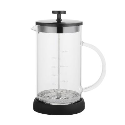 China WITH LID Eco-Friendly Customizable Large Borosilicate 800ML French Press Coffee Maker Glass Dipper Portable for sale