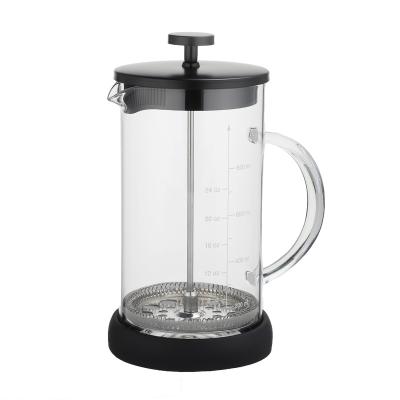 China WITH LID 1000ml Borosilicate Glass High Temperature Resistant Travel French Press Teapot for sale