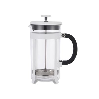 China WITH LID 304 Stainless Steel French Press 800ml Coffee Borosilicate Glass Coffee Pot for sale