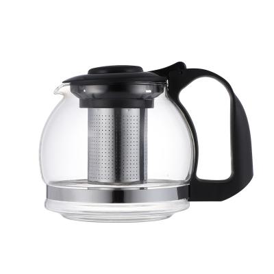 China Sustainable Hot Selling Glass Teapots Brewing Teapots Large Capacity Household Kettle Coffee Pot Heat Resistant Stainless Steel Inner Mesh for sale