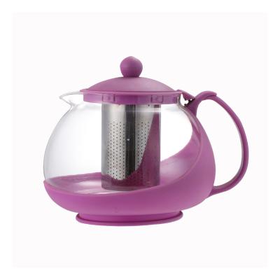 China Viable Factory Custom Hot Selling Large Capacity Brewing Tea Kettle Household Glass Kettle With Filter for sale