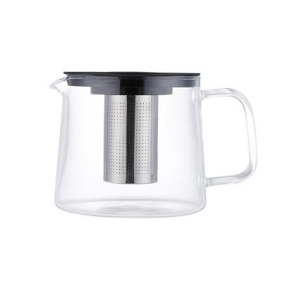 China Sustainable High boron glass teapot / Home use tea pot with filter cartridge / OEM custom wholesale for sale