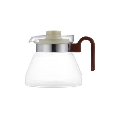 China Sustainable Eco-friendly transparent coffee pot heat resistant glass teapot for sale