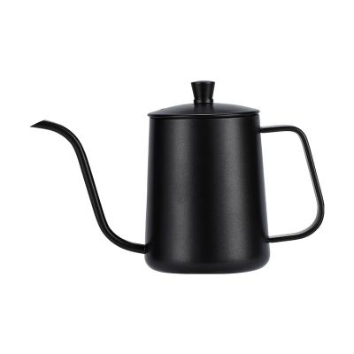 China Sustainable 350ml 600ml Stainless steel hand flush pot hanging ear pot hand brewed coffee kettles coffee pot with lid for sale