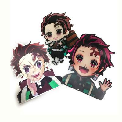 China 3d Flip Effect PET Anime Changing Lenticular Flip Lenticular Sticker 3D Motion Anime Stickers for sale