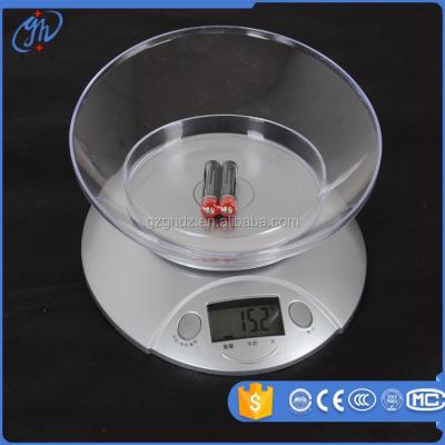 China ABS 11lb 5kg Digital Multifunctional Plastic Kitchen Food Bowl Scale Canton Maker for sale