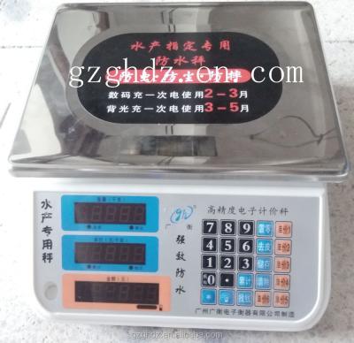 China Waterproof Stainless Steel Canton Electronic Price Scale Seafood Calculation Scale for sale