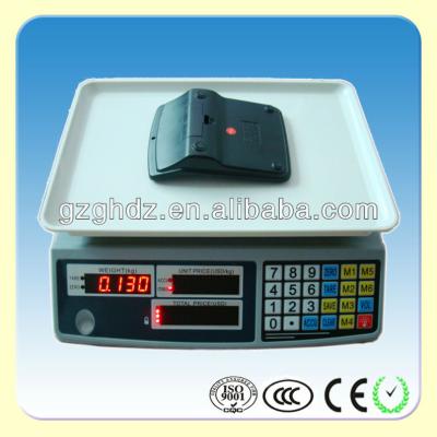 China New ABS plastic structure 30KG price scale electronic weighing /weighing calculating balance with 30kg for sale