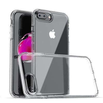 China Anti-fall for iphone 6 mobile phone 7 8 mobile phone cover transparent clear cell tpu plus silicone for sale