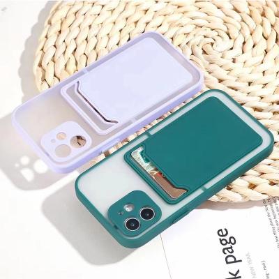 China Anti-drop the skin feeling card package mobile phone case for redmi les pro note 10 9t covers for sale