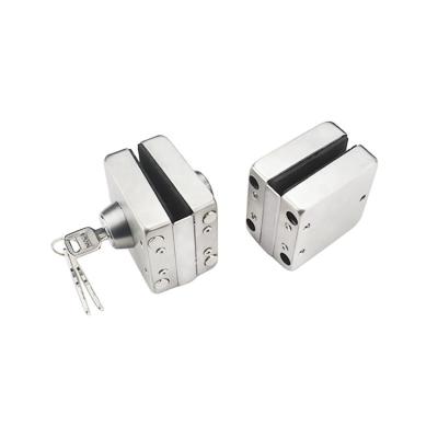 China Easy To Install Aluminum Alloy Manufactured Stable Office Accessories Factory Door Glass Door Lock for sale