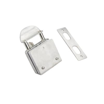 China Easy To Install Wholesale High Quality Customized Frameless Door Lock Set Sliding Tempered Glass Door Lock for sale