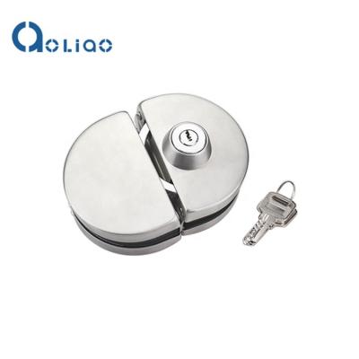 China Easy To Install Cheap Factory Price Factory Made Zinc Alloy Stainless Glass Semicircle Door Lock Set for sale