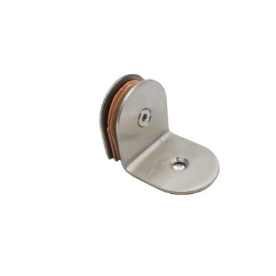 China Fixing on Tube Adjust Shower Door Pivot Hinge Bracket Clip Holder Part Fixing Stainless Glass Flange for sale