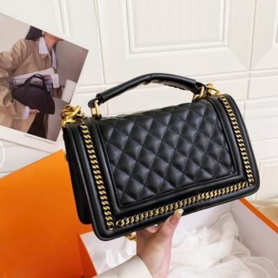 China Fashion Chain Shoulder Purse Genuine Leather Cross \ Top-handle Single Fashion Wholesale Comfortable \ Durable - Famous Brands Luxury Handbags Body Bags For Women for sale