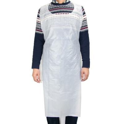 China 2021 new products 60x106cm plastic PE cleaning apron for sale hard and smooth chef size for sale