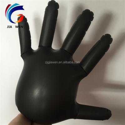 China Disposable Food Grade Plastic Poly Gloves Strip Black Gloves for sale