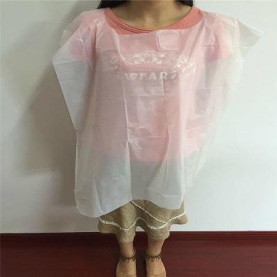 China PE SANITARY Disposable Colorful Barber Cape For Hair Cutting for sale