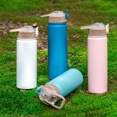 China Factory direct large capacity viable inside and outside 304 stainless steel plastic sprayed outdoor sports adult portable sippy cup for sale