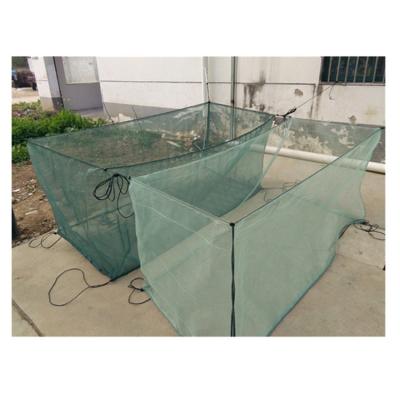 China Multifilament DIY L W H fish farming aquaculture tanks, fish cage hapa, net cage fishing nets for sale