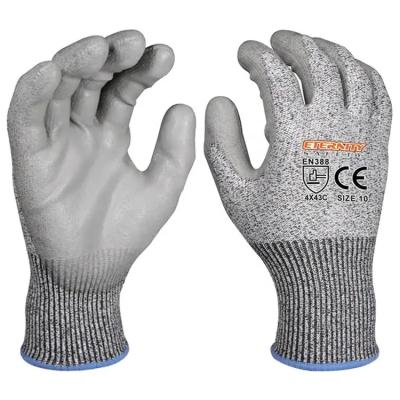 Cina PU Coated Anti-cut Construction Cut-protection Level 5 Work Safety Protection Spearfishing Anti Cut Gloves in vendita