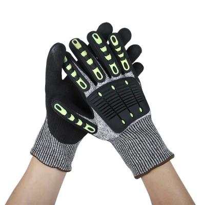 China Cut Level 5 Anti Impact Resistant TPR Safety Work Protective Glove Construction for sale