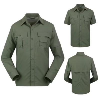 China Outdoor Anti-UV Nylon Spandex casual Shirt Mode Stijl snel drogen Kort & Lang mouw Visserij shirt casual voor Man Te koop