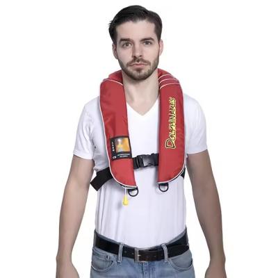 China Portable Adult Inflatable Safety Rescue Life Jacket High Buoyancy Life Vest Swim Vest for sale