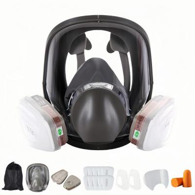 China Gas Mask Spray Paint Organic Gas Dust Mask Durable TPE Activated Carbon Face Mask for sale